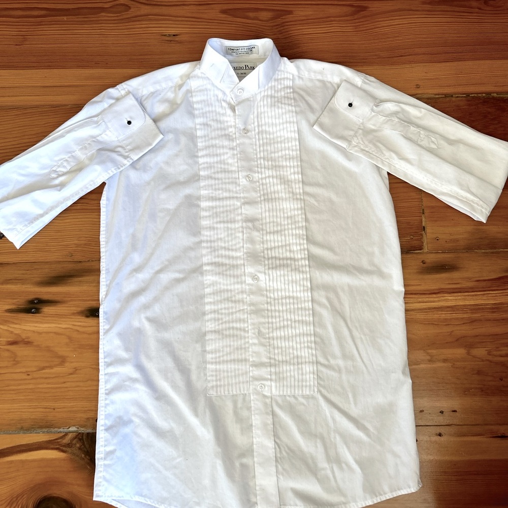 Tuxedo ribbed dress shirt